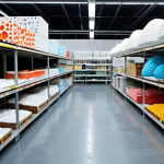 **

A futuristic warehouse scene. On one side, mountains of discarded plastic packaging choke the landscape. On the other, sleek, modern packaging made from mushroom material protects electronics, food, and cosmetics. Emphasize the contrast. The mushroom packaging is clean, minimalist, and naturally colored. A bright, hopeful atmosphere surrounds the mushroom products, while the plastic side is dark and polluted. The style should be clean, futuristic, and slightly utopian, showcasing sustainability.

**